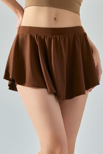 Active Elastic Waist Mini Skirt