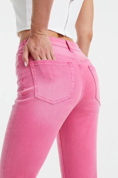 Raw Hem Full Size High Waist Distressed BAYEAS Jeans