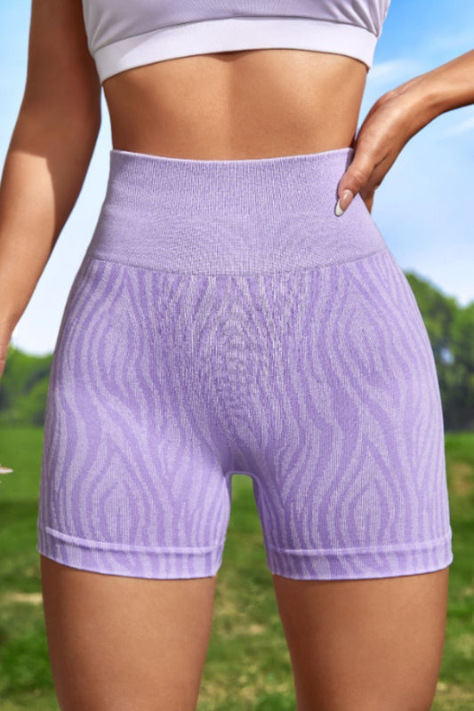 Slim Fit Active Shorts with Wide Waistband