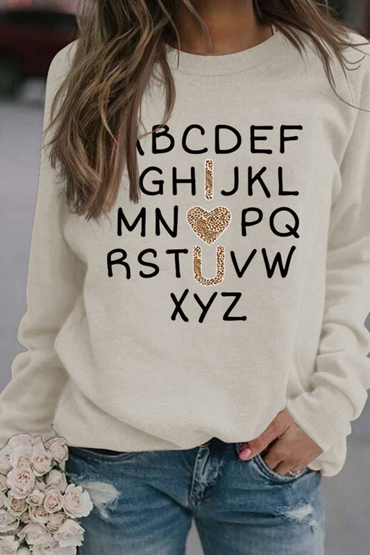 Alphabet Graphic Sweatshirt Hoodie