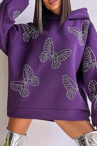 Butterfly Hot Drilling Hoodie