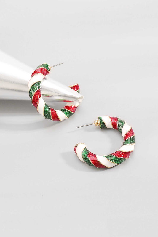 Christmas C-shaped Earrings