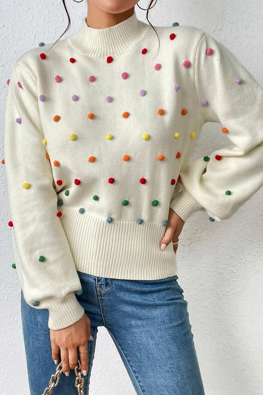 Colorful Yarn Ball Pullover Cardigan