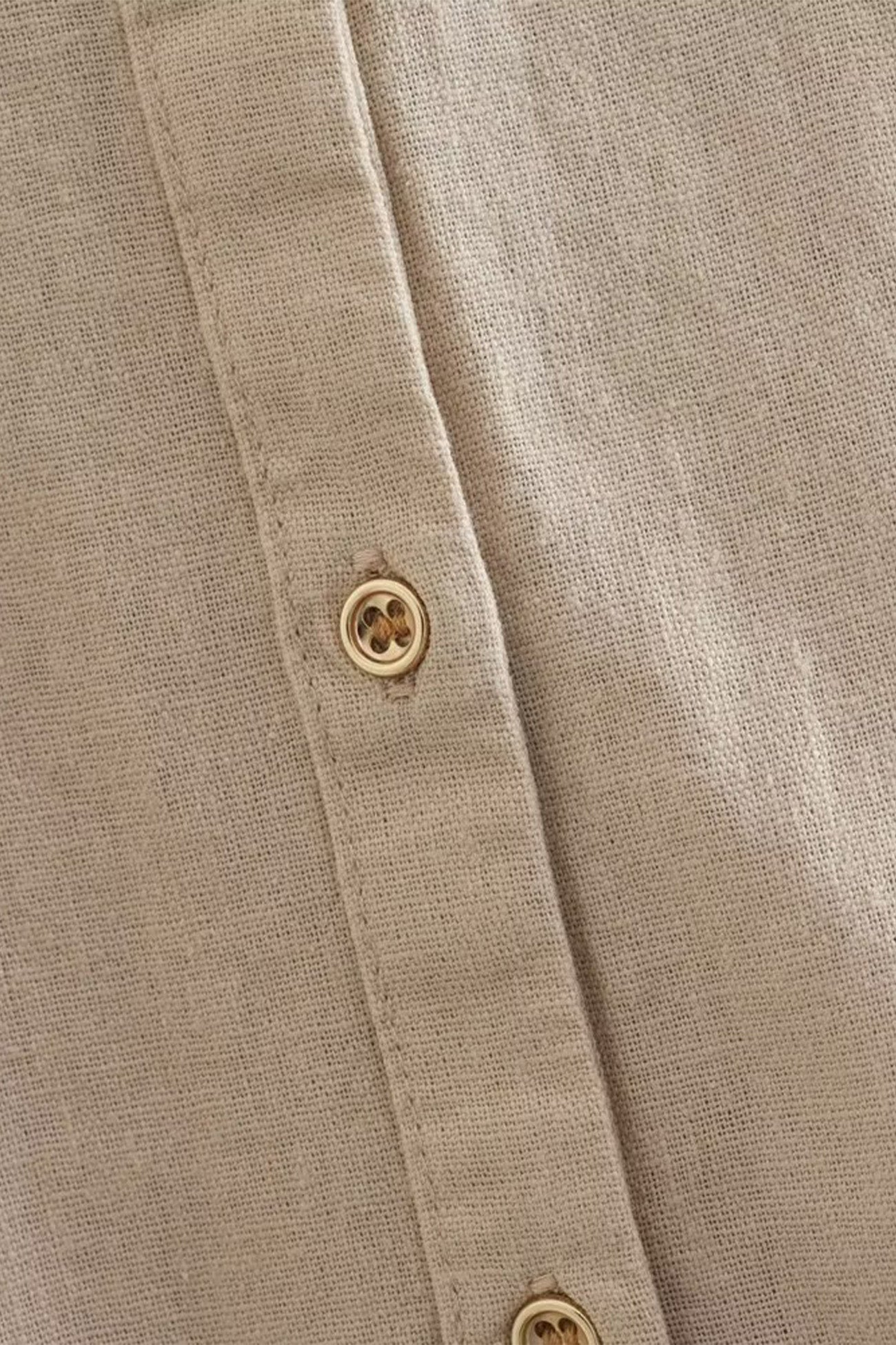 Pocket Roll-up Sleeve V-neck Button-Up Blouse